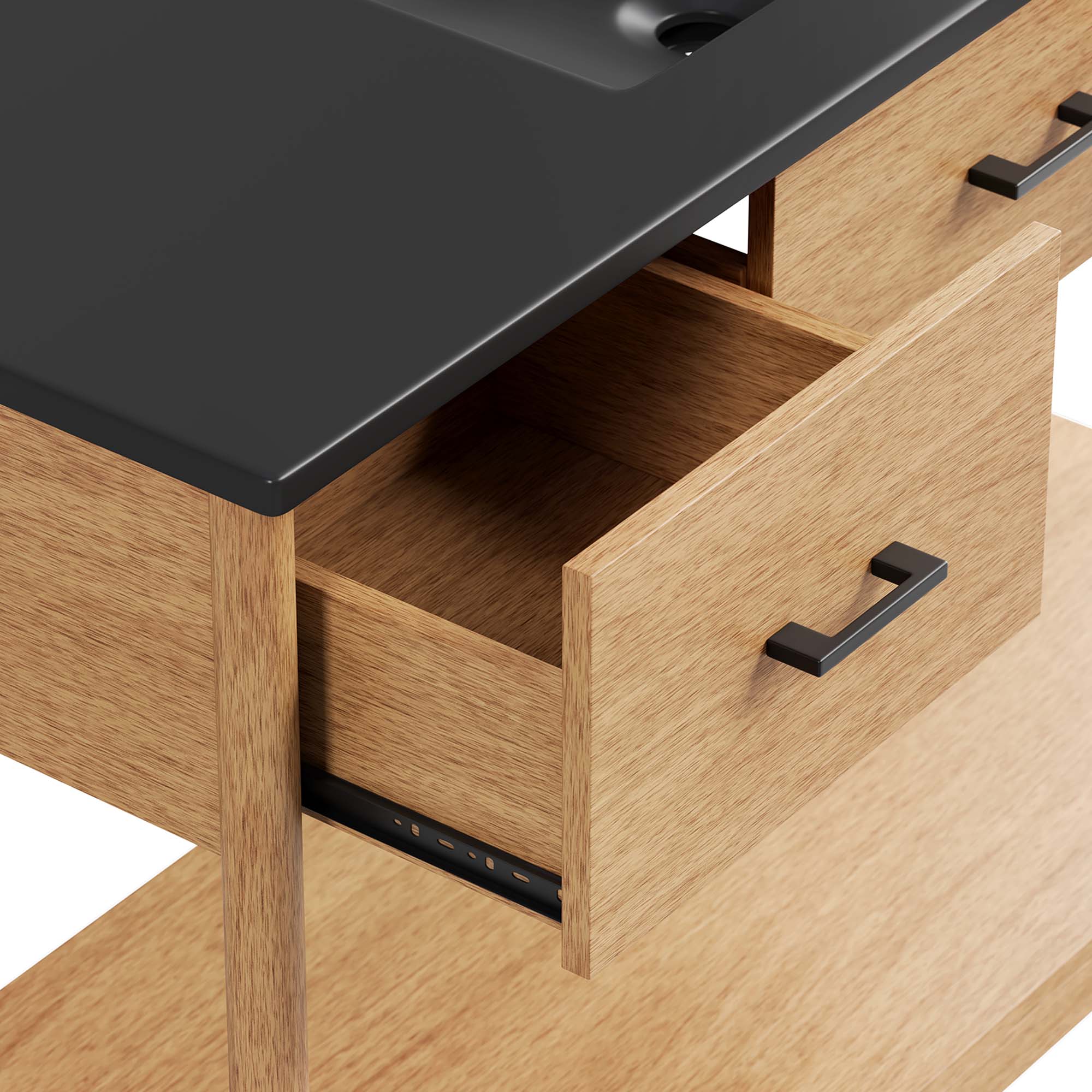 Zaire 48" Single Sink Bathroom Vanity - Natural Black