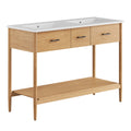 Zaire 48" Double Sink Bathroom Vanity - Natural White