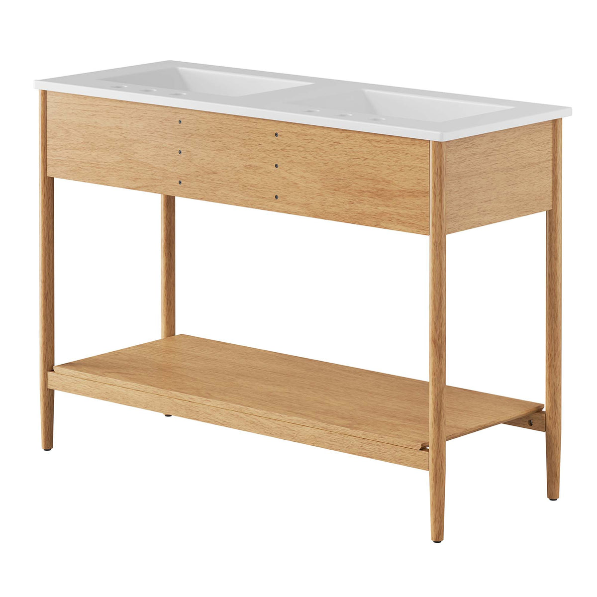 Zaire 48" Double Sink Bathroom Vanity - Natural White