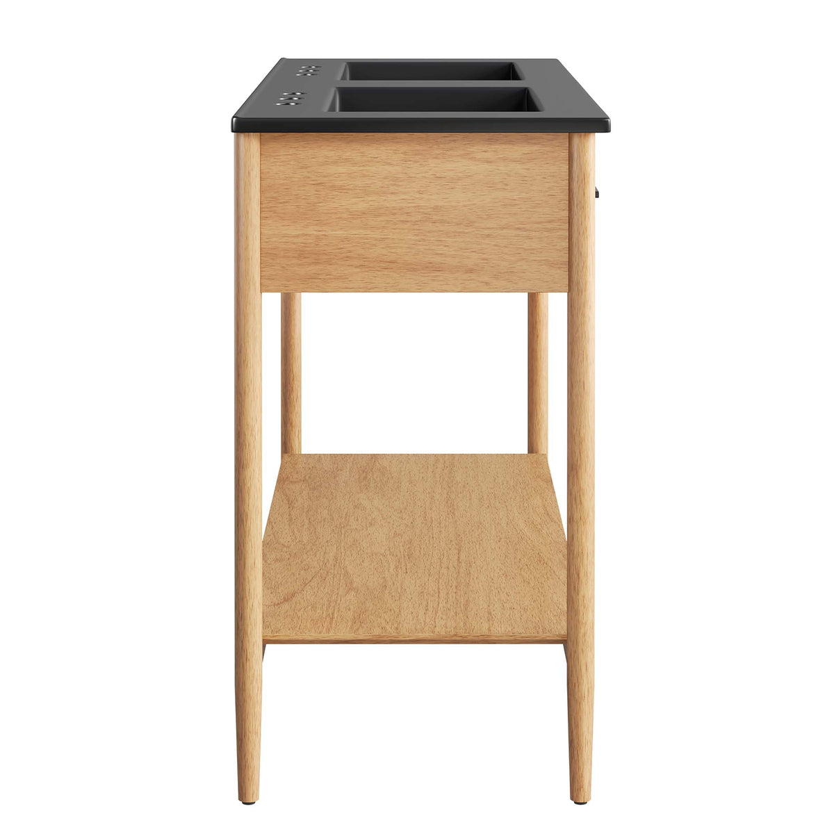 Zaire 48" Double Sink Bathroom Vanity - Natural Black