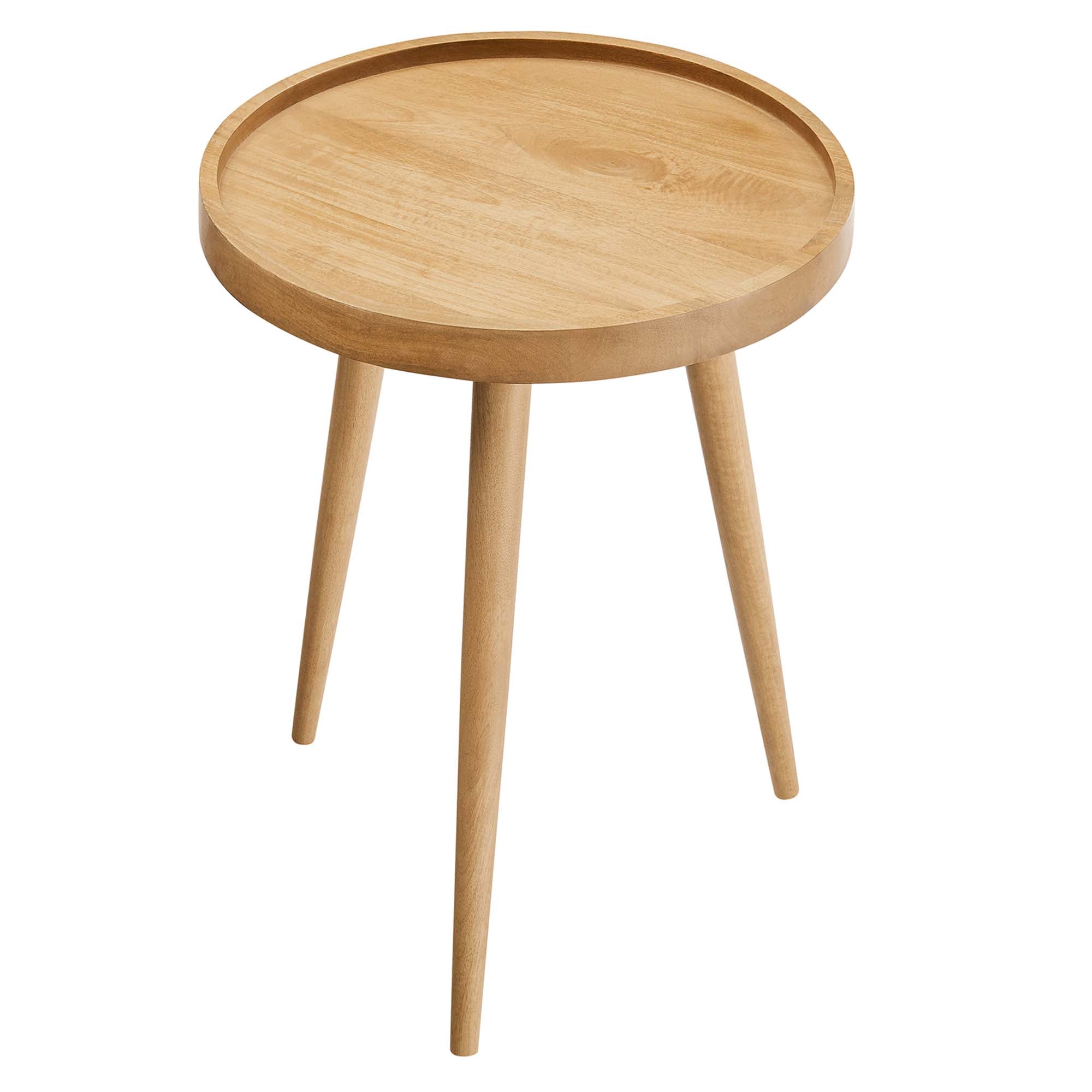 Chiro Round Wood Side Table - Natural