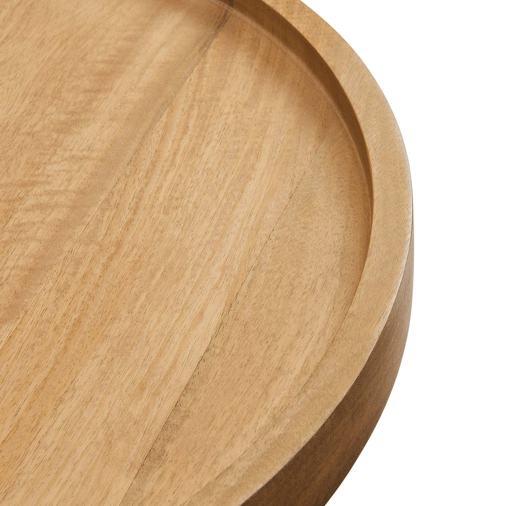 Chiro Round Wood Side Table - Natural