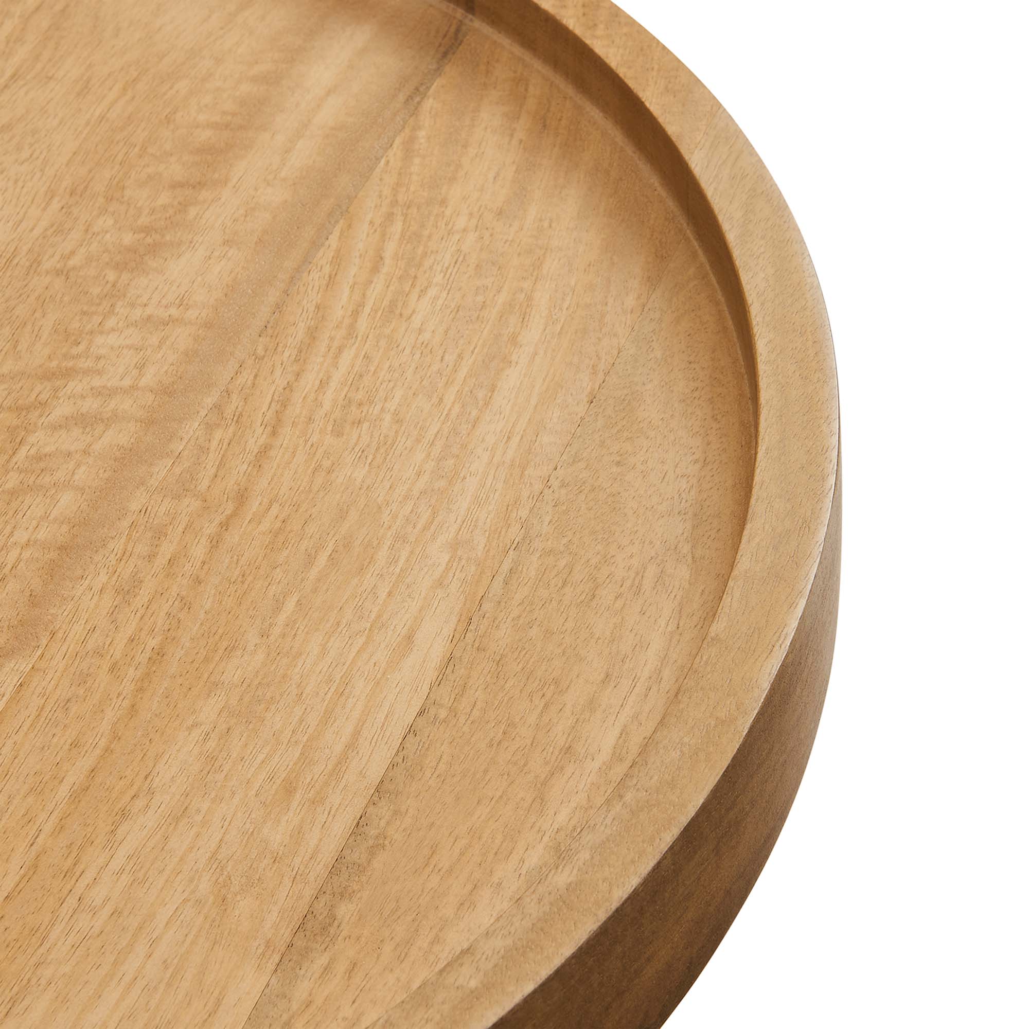 Chiro Round Wood Side Table - Natural