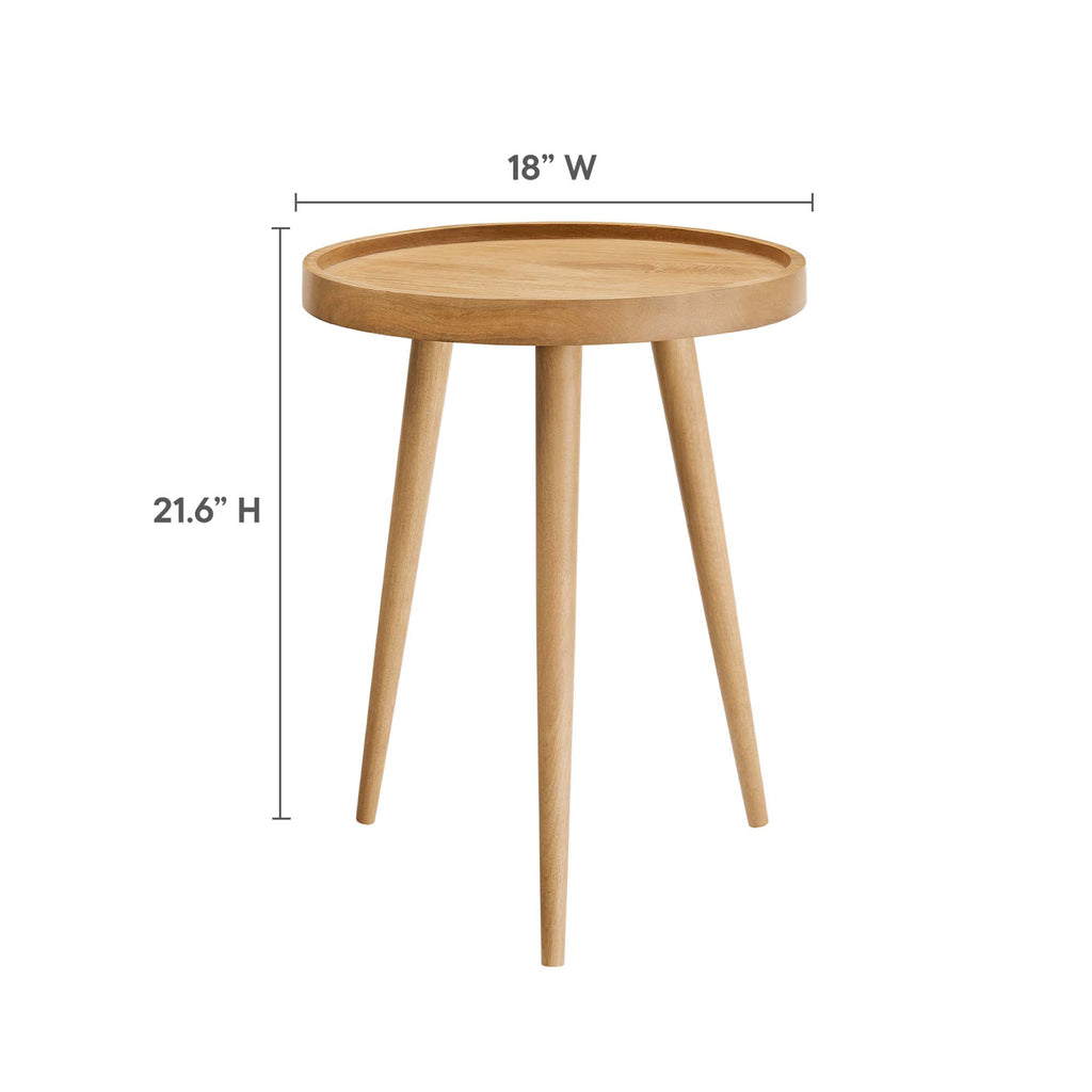 Chiro Round Wood Side Table - Natural