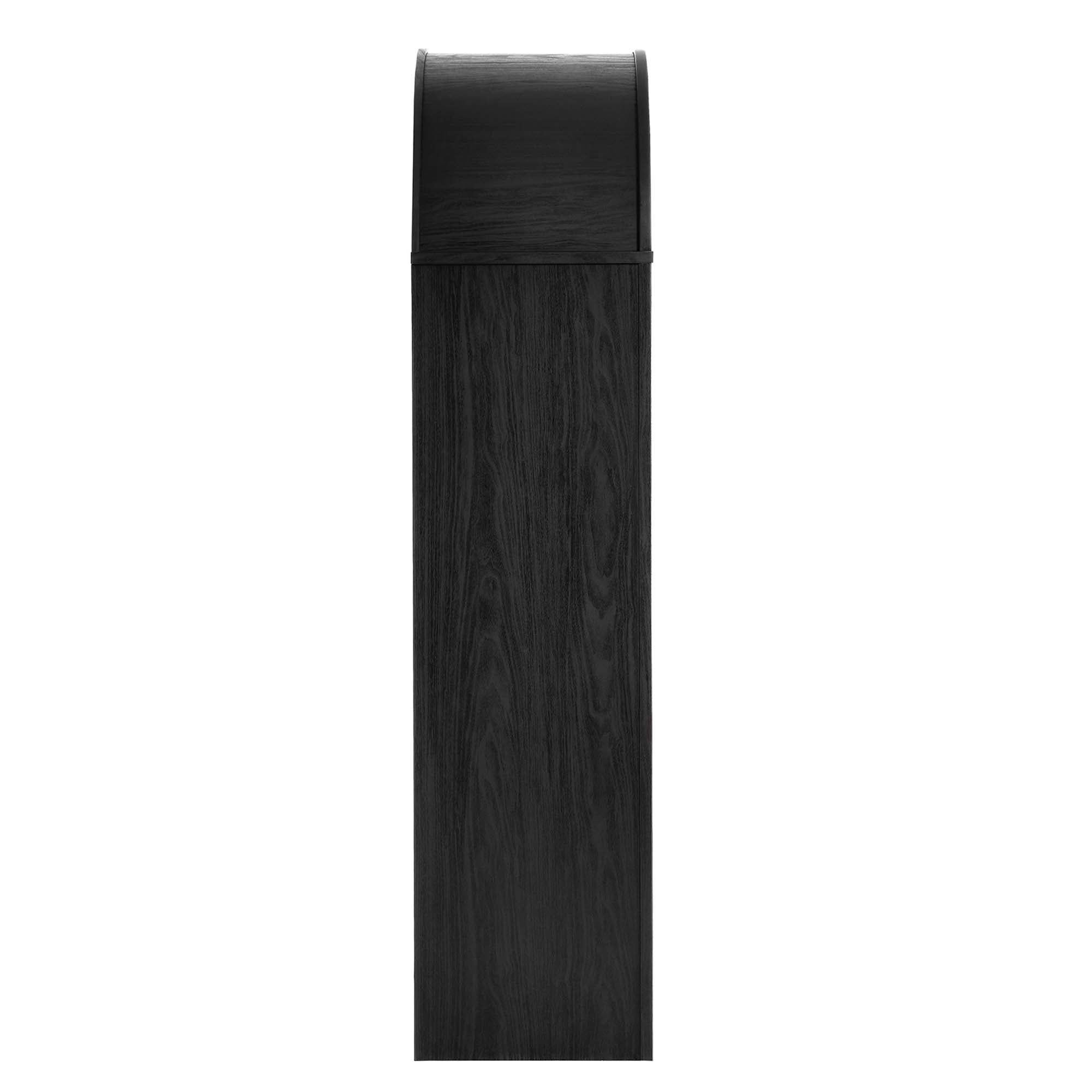 Evie Arched Tall Display Cabinet - Black Oak