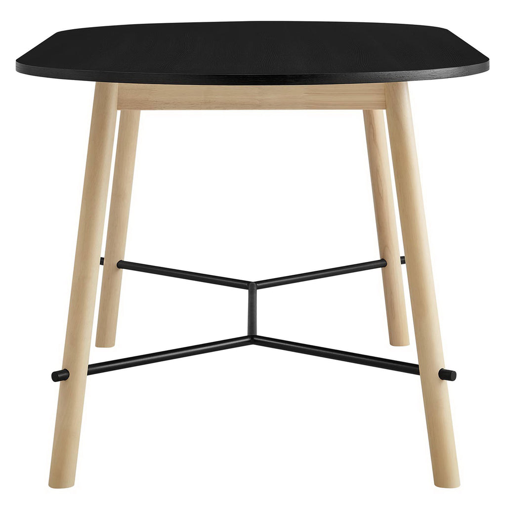 Infuse 71" Wood Grain Dining Table - Black Oak