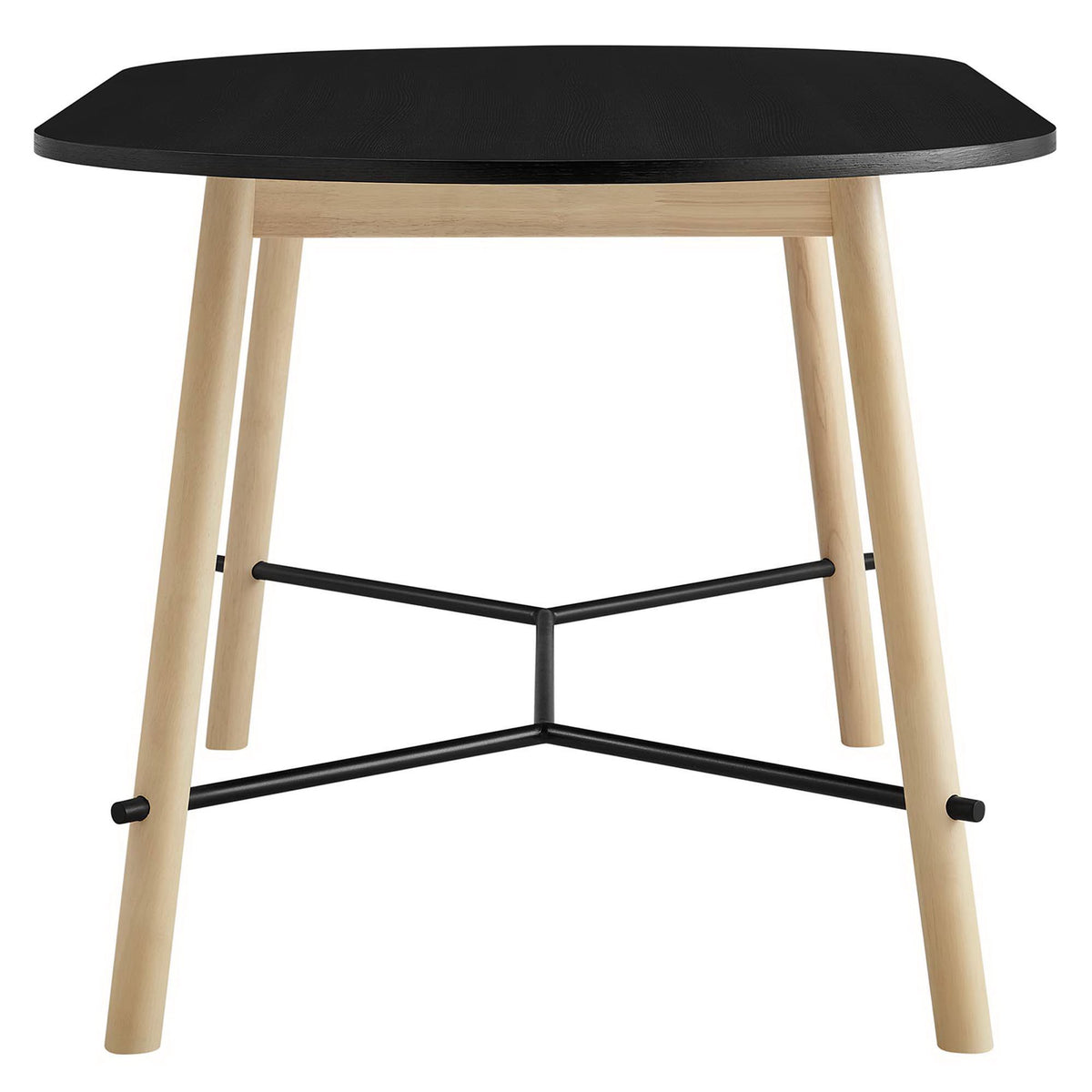 Infuse 71" Wood Grain Dining Table - Black Oak