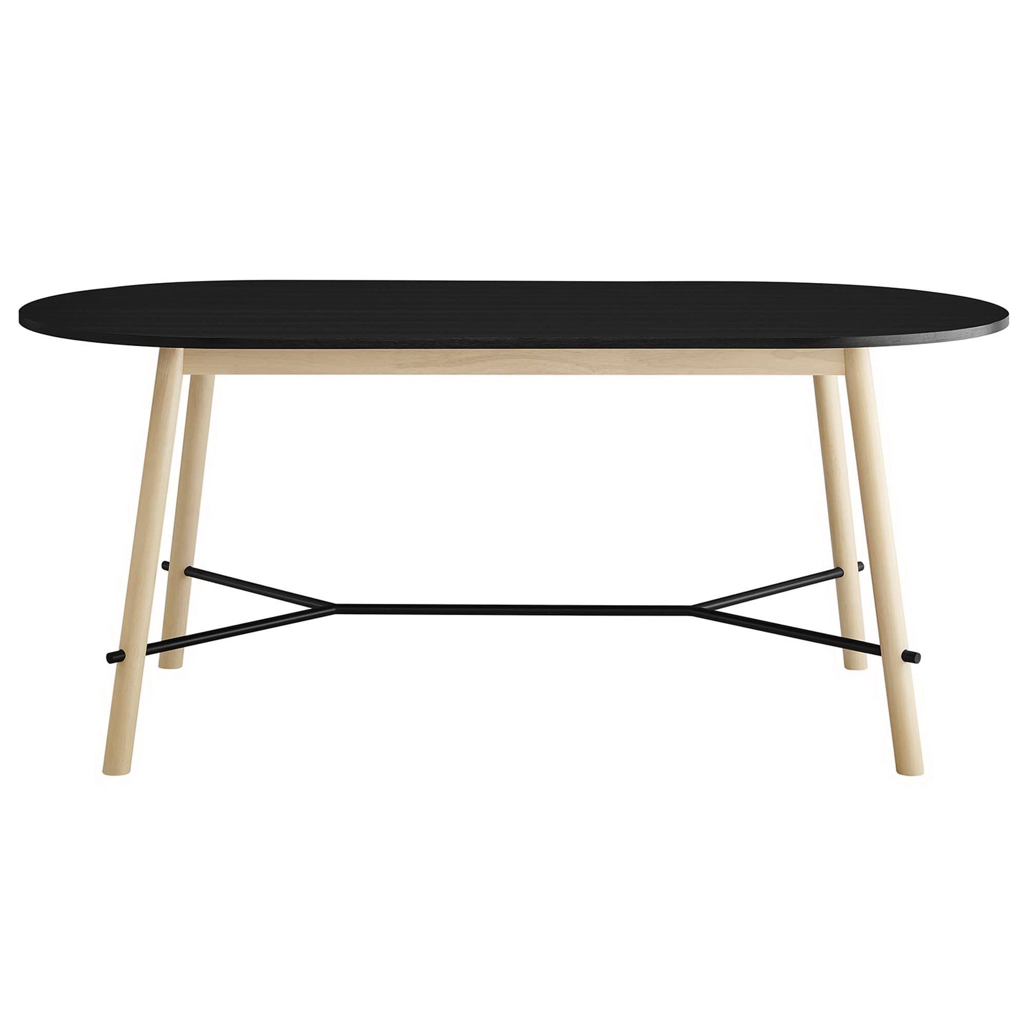 Infuse 71" Wood Grain Dining Table - Black Oak