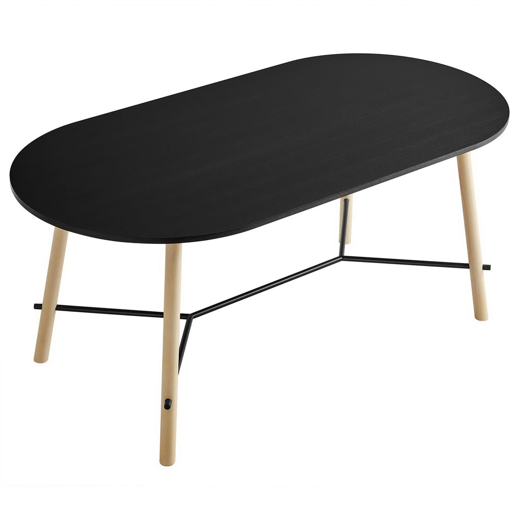 Infuse 71" Wood Grain Dining Table - Black Oak