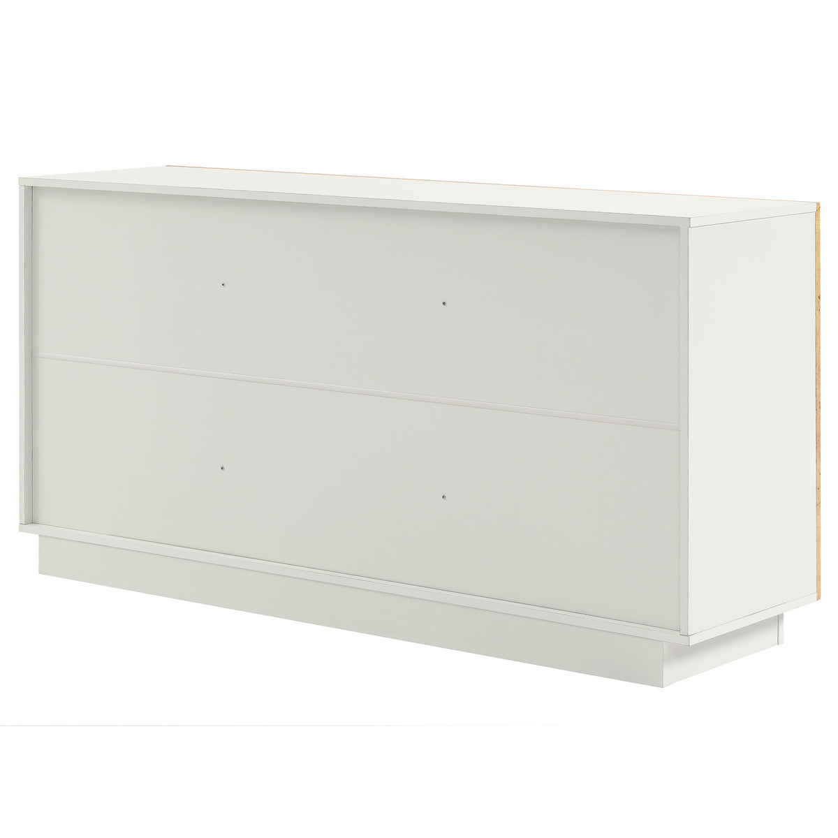 Abel 59 Inch Burl Wood Sideboard Buffet TV Stand - White Bleached Burl