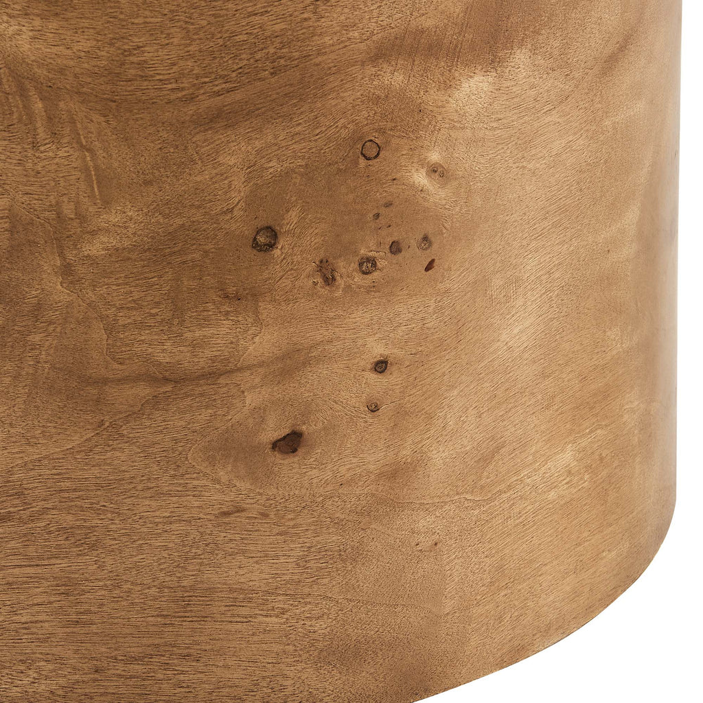 Breeze Boucle Upholstered Ottoman - Ivory Burl