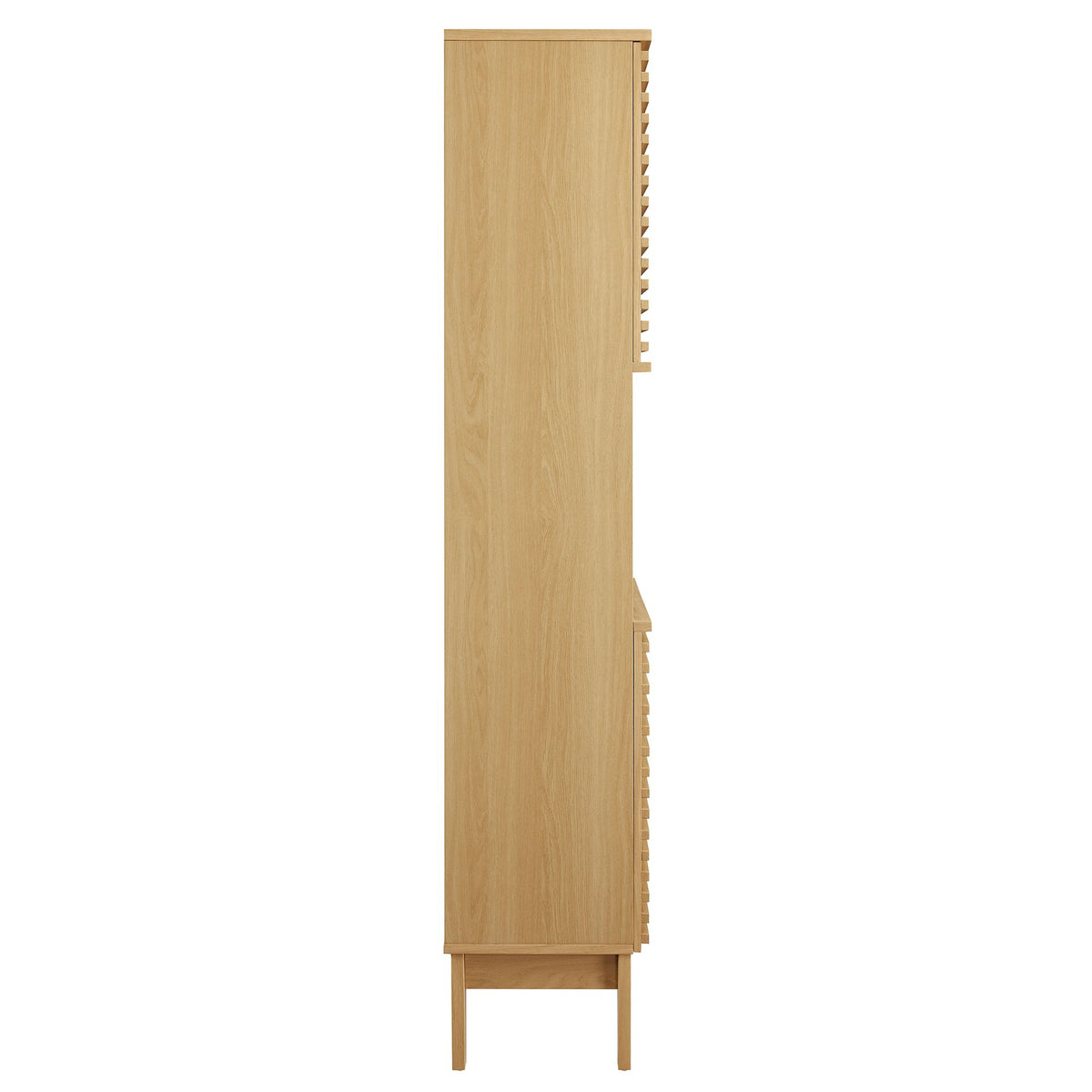 Render Tall Bathroom Storage Cabinet - Oak
