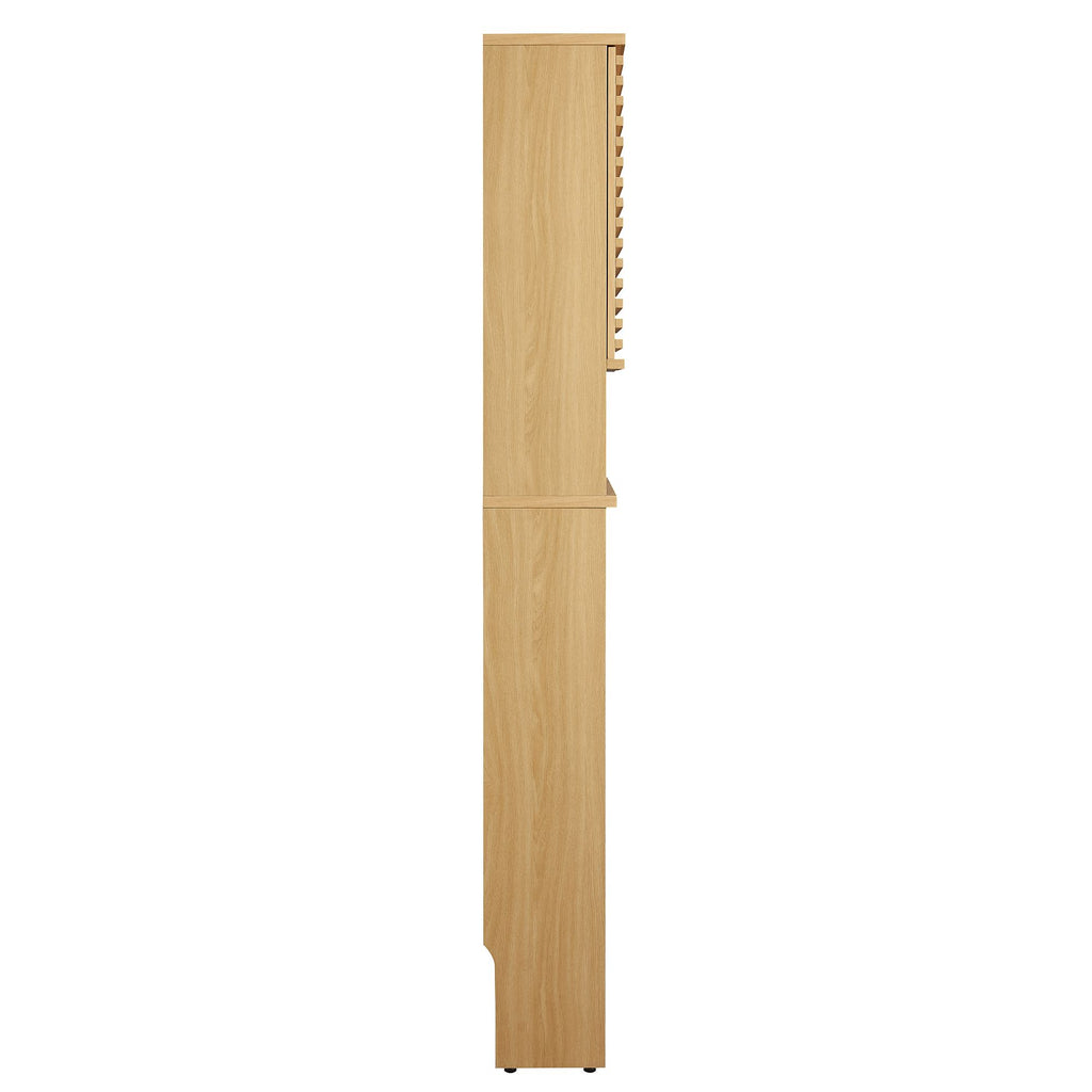 Render Over the Toilet Bathroom Storage Cabinet - Oak