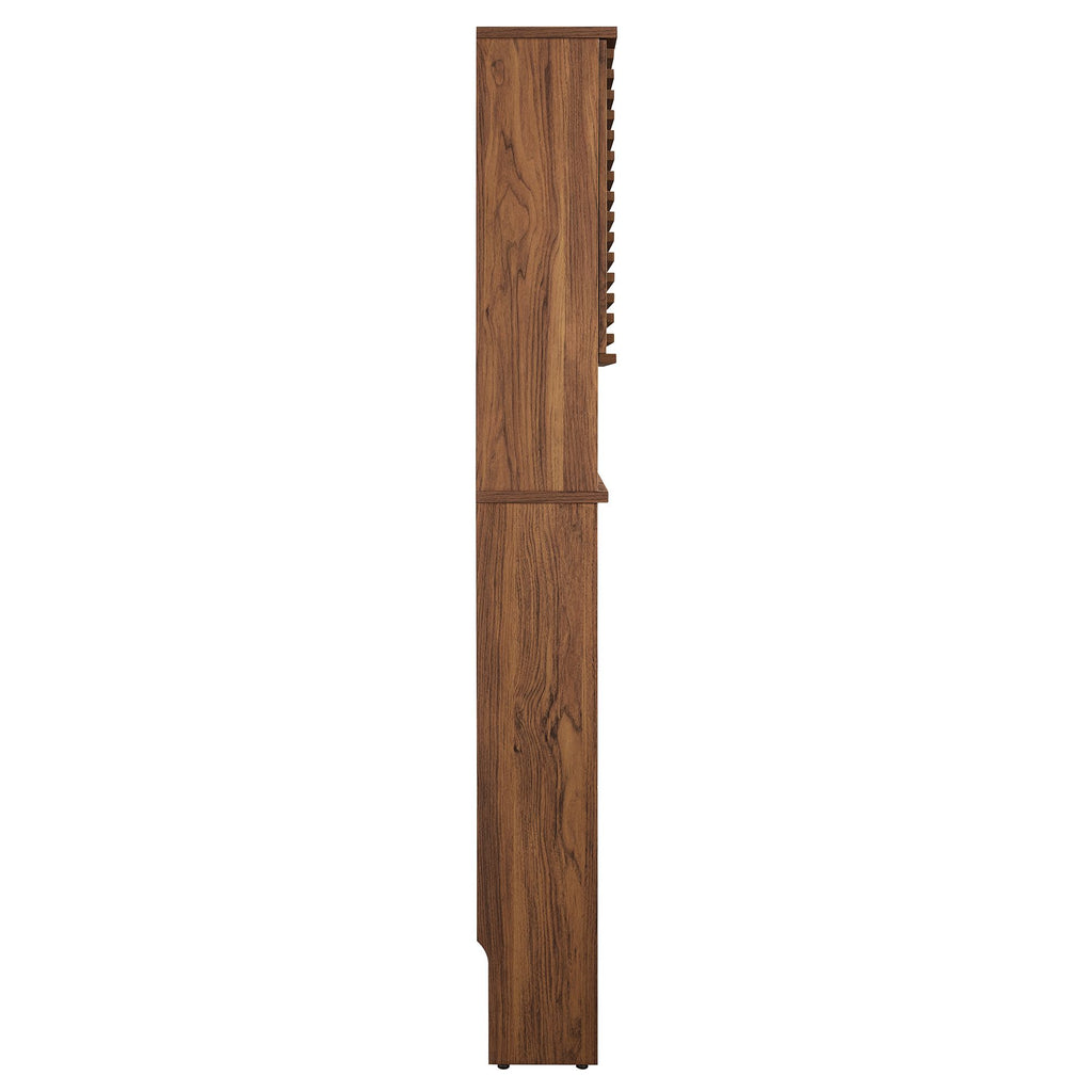 Render Over the Toilet Bathroom Storage Cabinet - Walnut