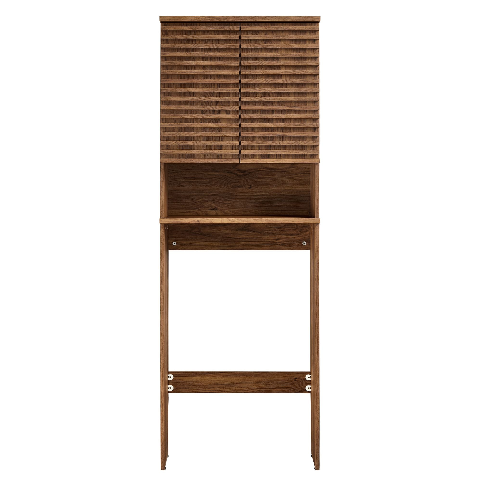 Render Over the Toilet Bathroom Storage Cabinet - Walnut