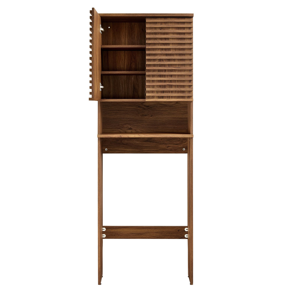 Render Over the Toilet Bathroom Storage Cabinet - Walnut