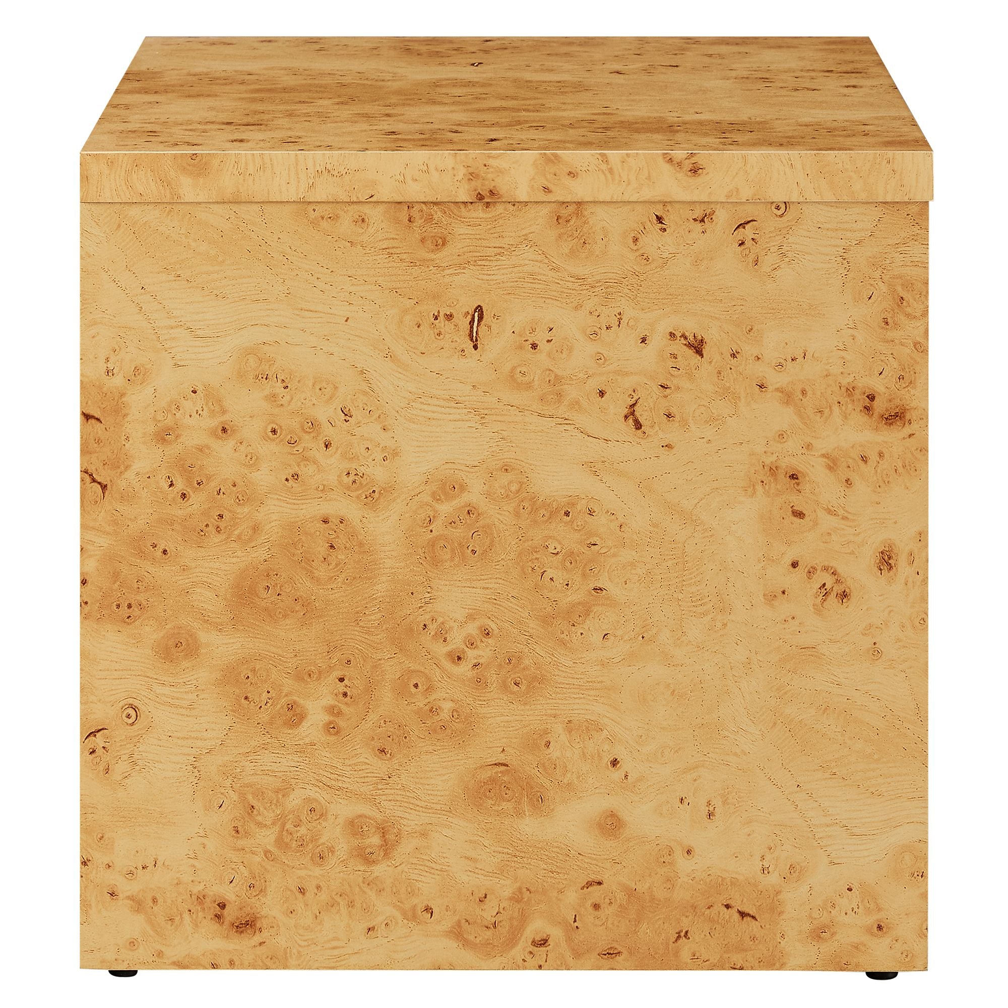 Hudson 1-Drawer Burl Wood Nightstand - Natural