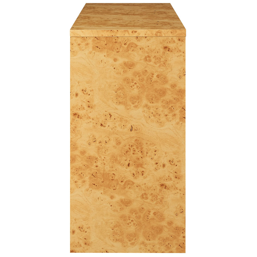Hudson 2-Drawer Burl Wood Console Table - Natural