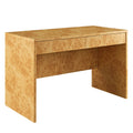Hudson 2-Drawer Burl Wood Desk - Natural