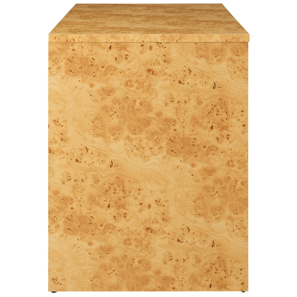 Hudson 2-Drawer Burl Wood Desk - Natural
