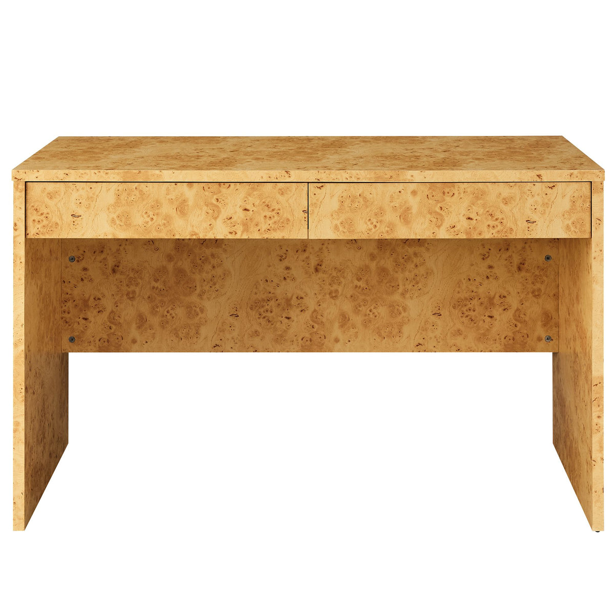 Hudson 2-Drawer Burl Wood Desk - Natural