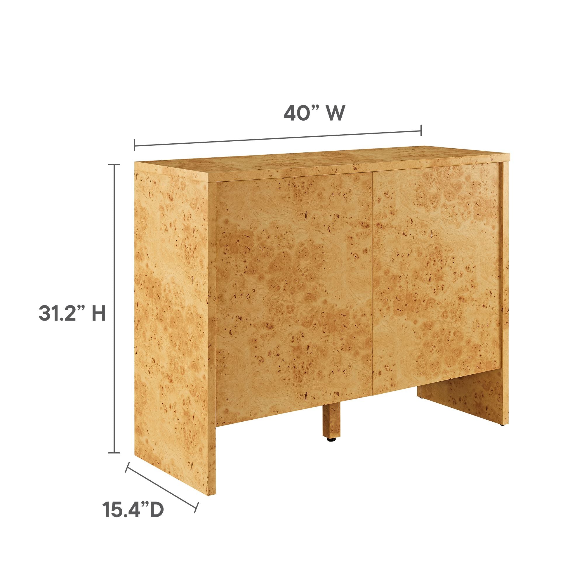 Hudson 40" Burl Wood Sideboard - Natural