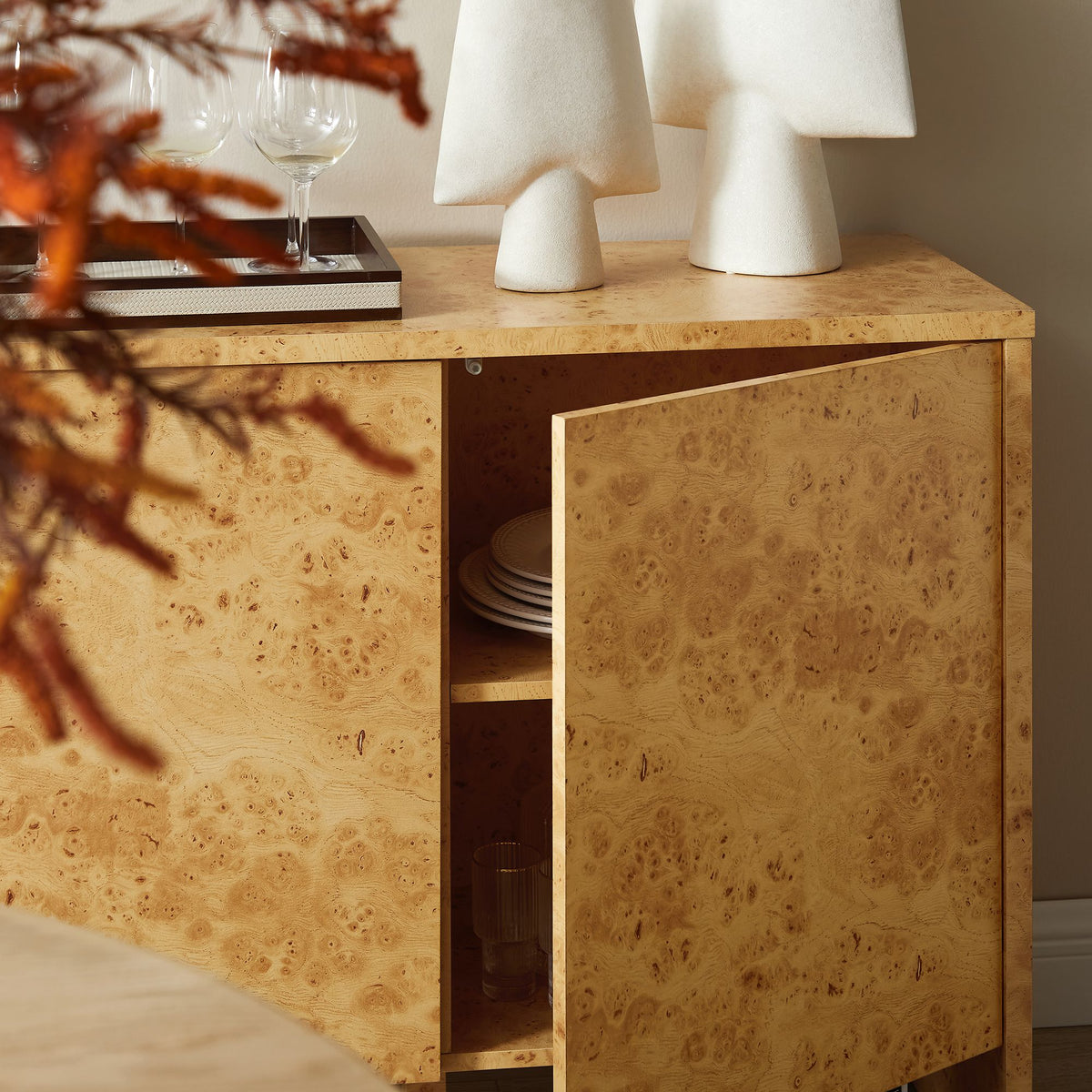 Hudson 60" Burl Wood Sideboard - Natural