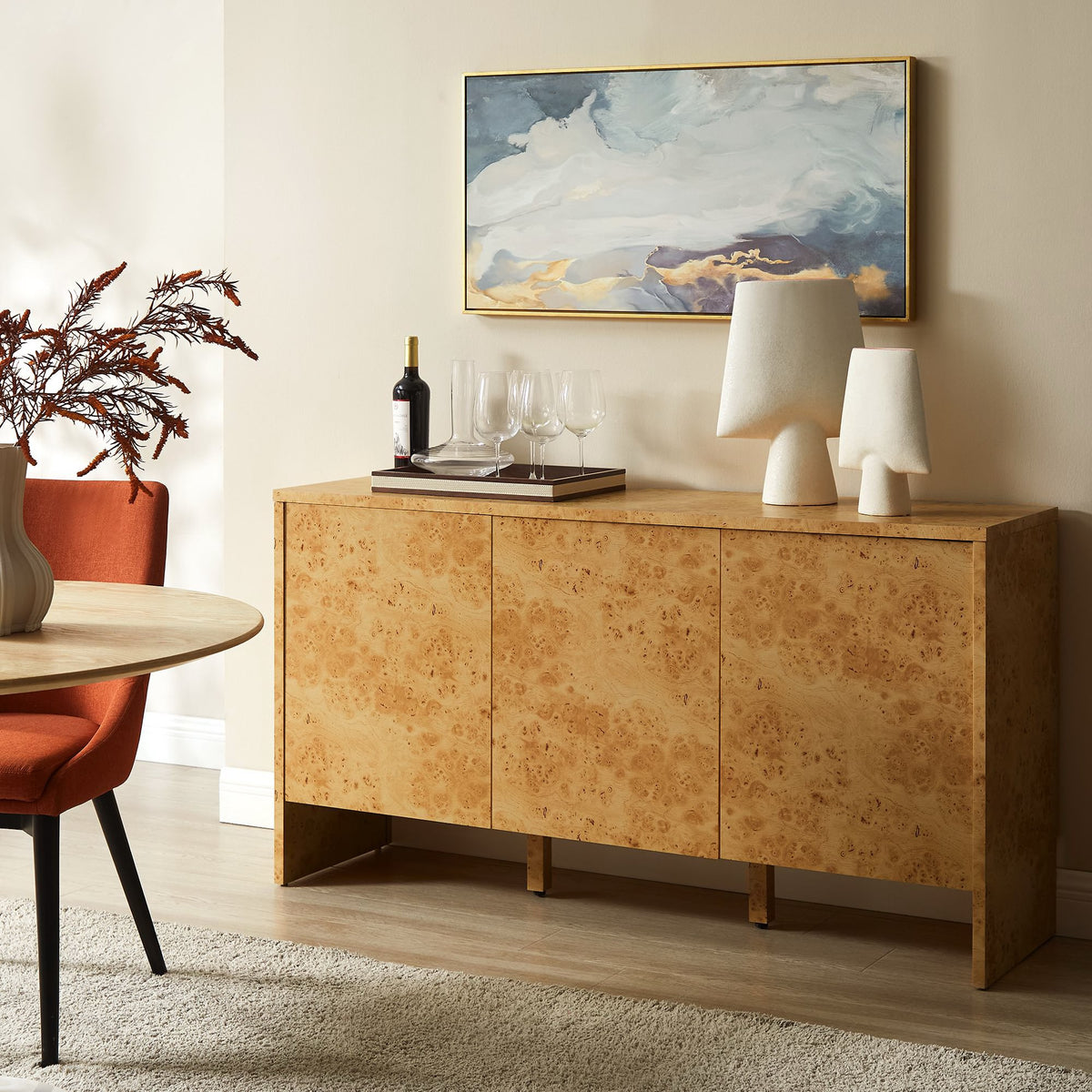 Hudson 60" Burl Wood Sideboard - Natural