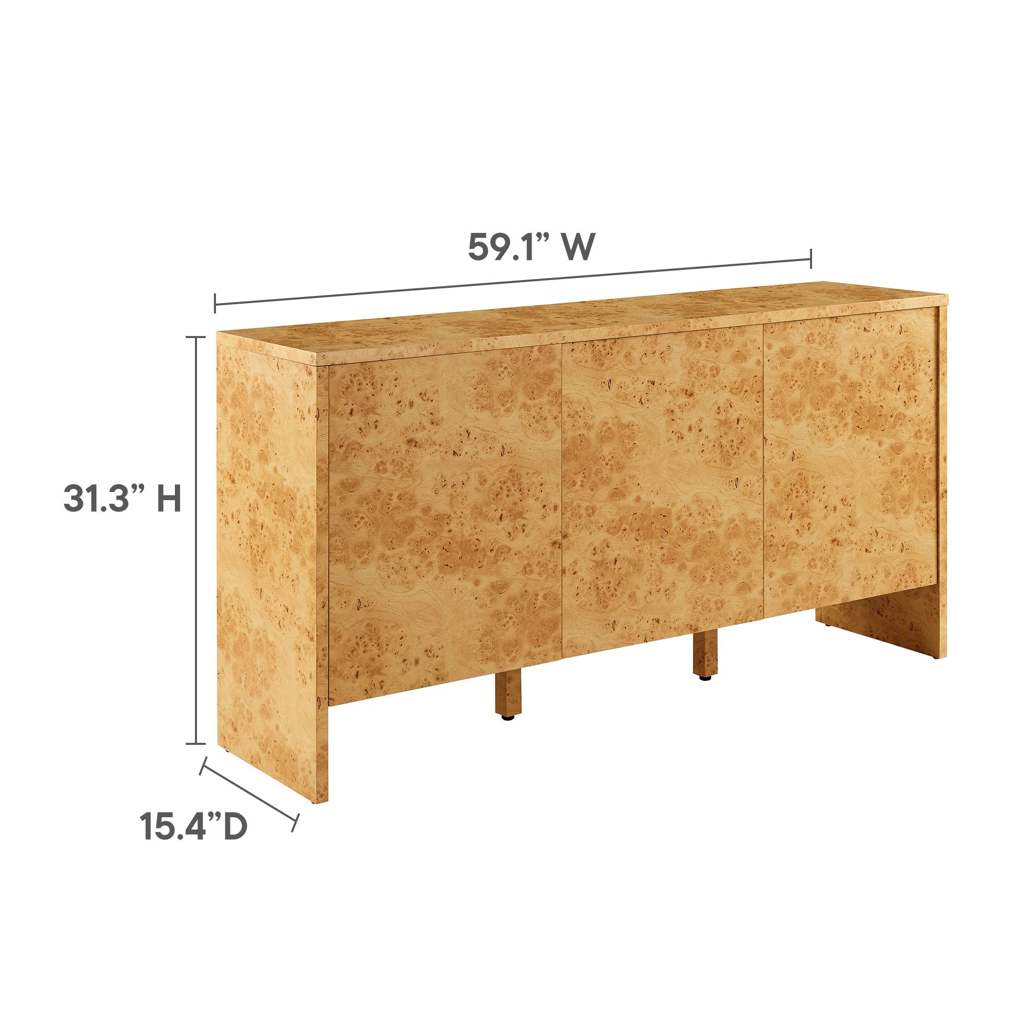 Hudson 60" Burl Wood Sideboard - Natural
