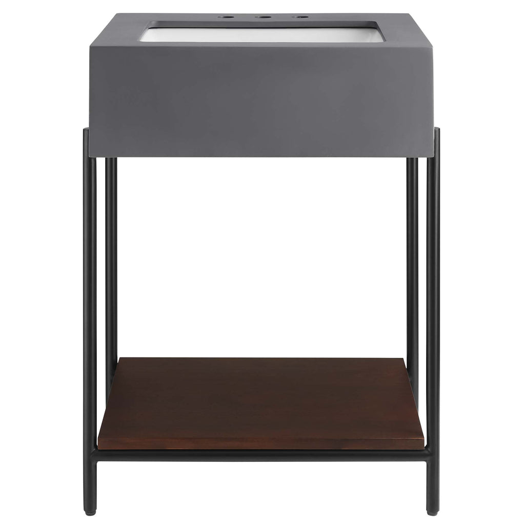 Etch 24" Bathroom Vanity with Sink - Black White