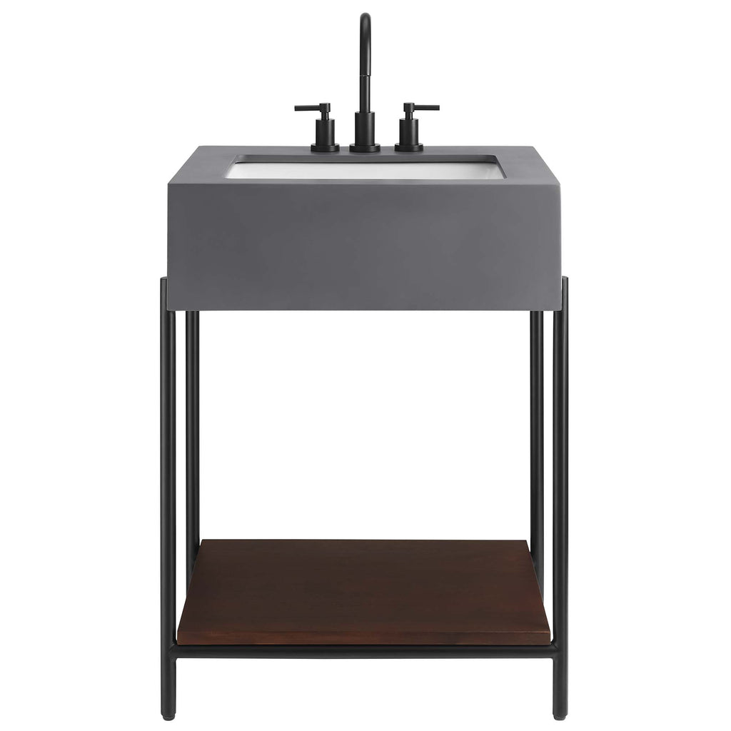Etch 24" Bathroom Vanity with Sink - Black White