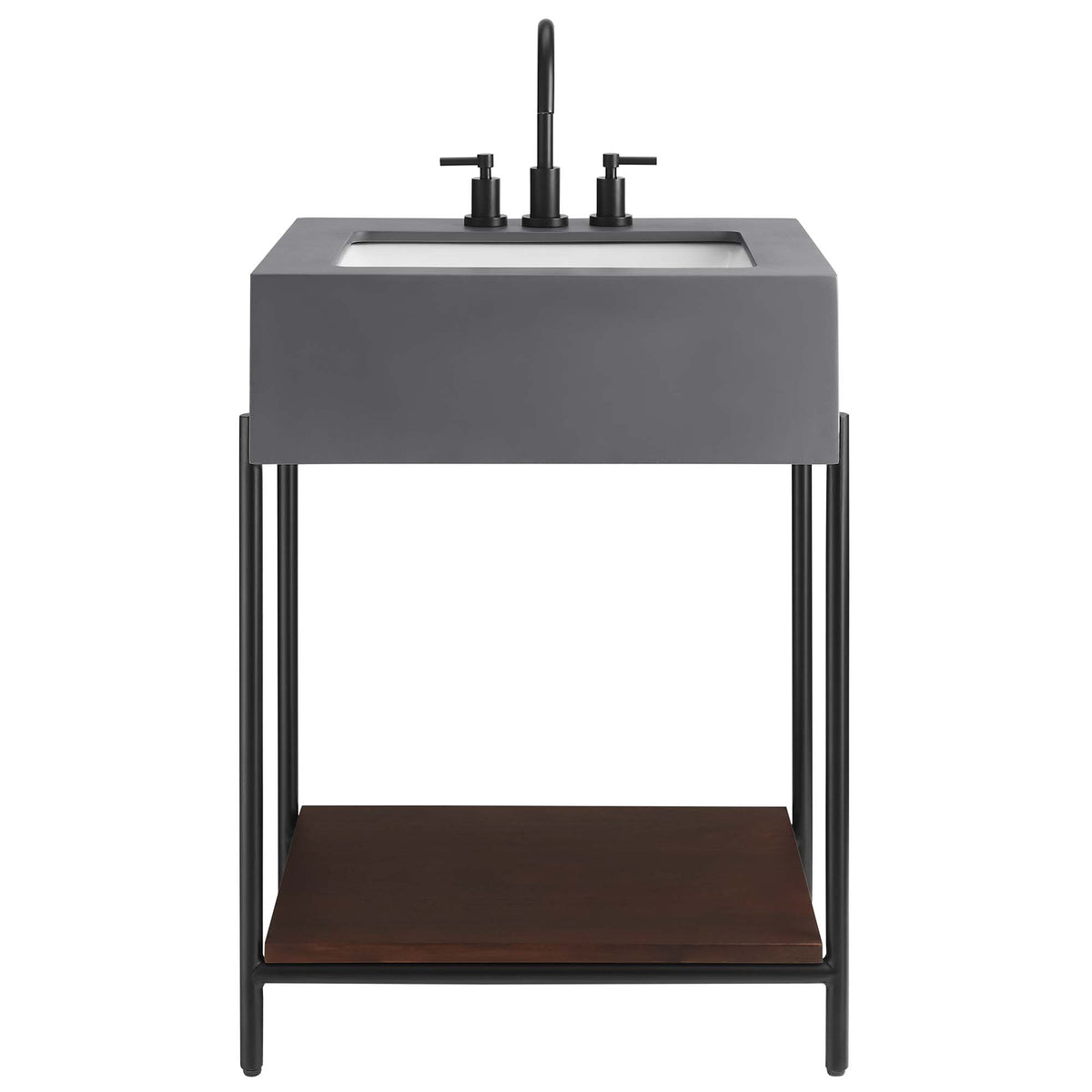 Etch 24" Bathroom Vanity with Sink - Black White
