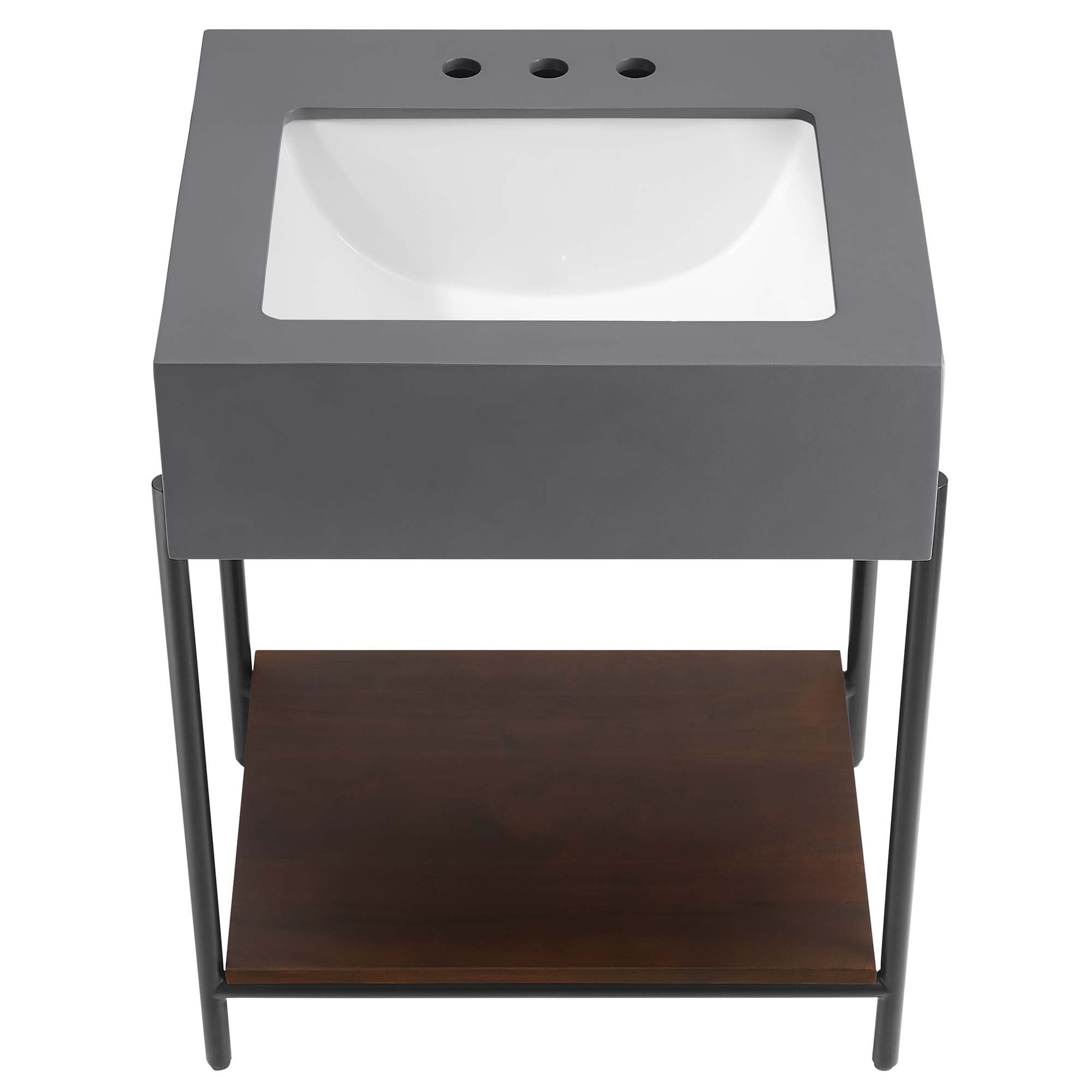 Etch 24" Bathroom Vanity with Sink - Black White