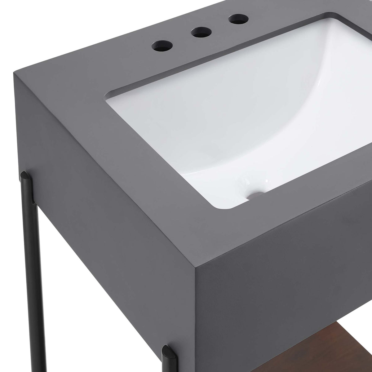 Etch 24" Bathroom Vanity with Sink - Black White