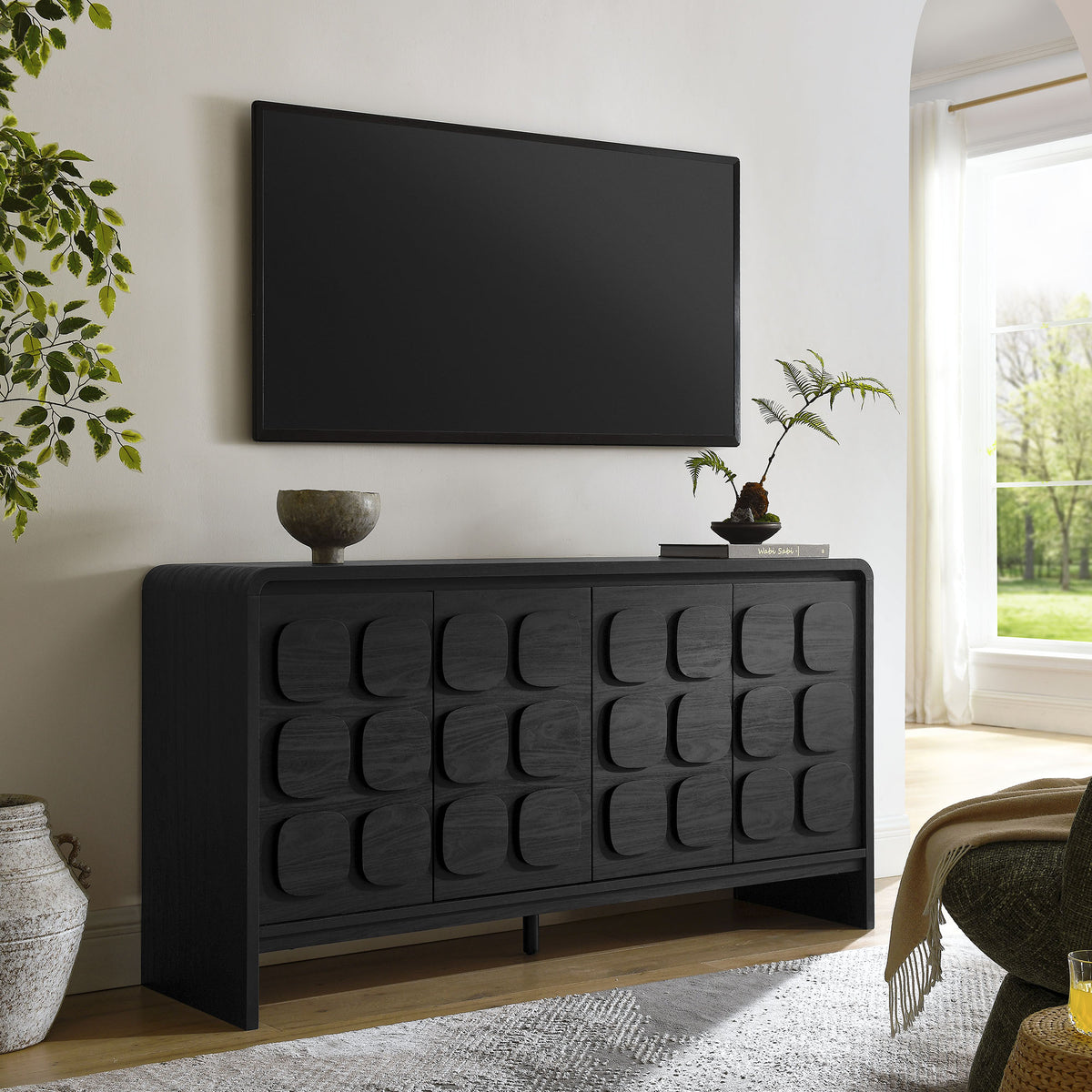 Toscana 61" Sideboard - Black