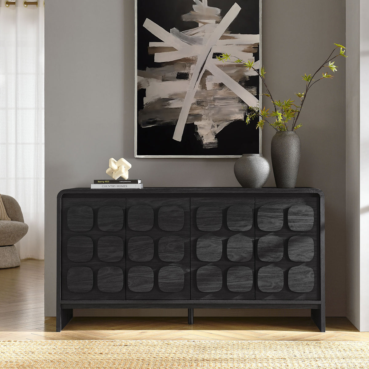 Toscana 61" Sideboard - Black