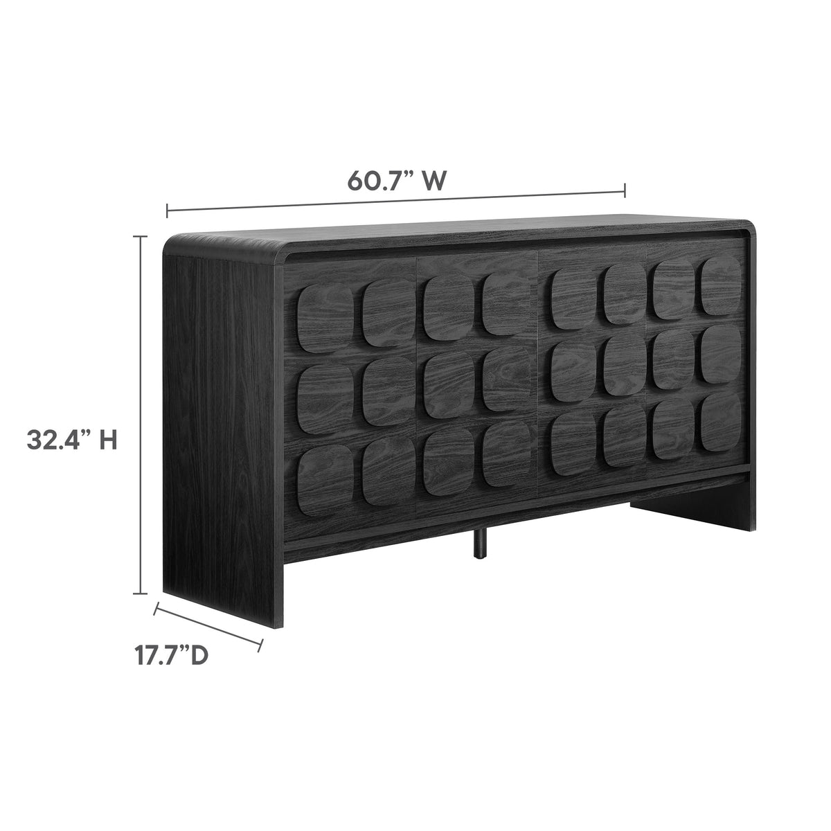 Toscana 61" Sideboard - Black