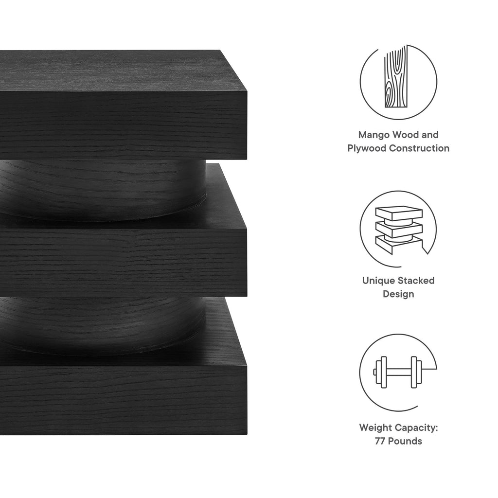 Perpetuate Totem End Table - Black