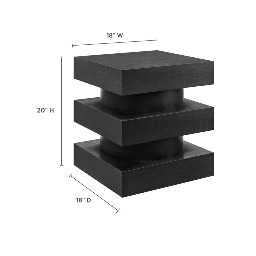 Perpetuate Totem End Table - Black