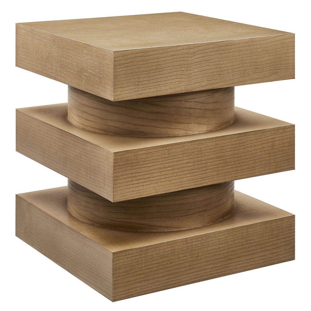 Perpetuate Totem End Table - Caramel Ash