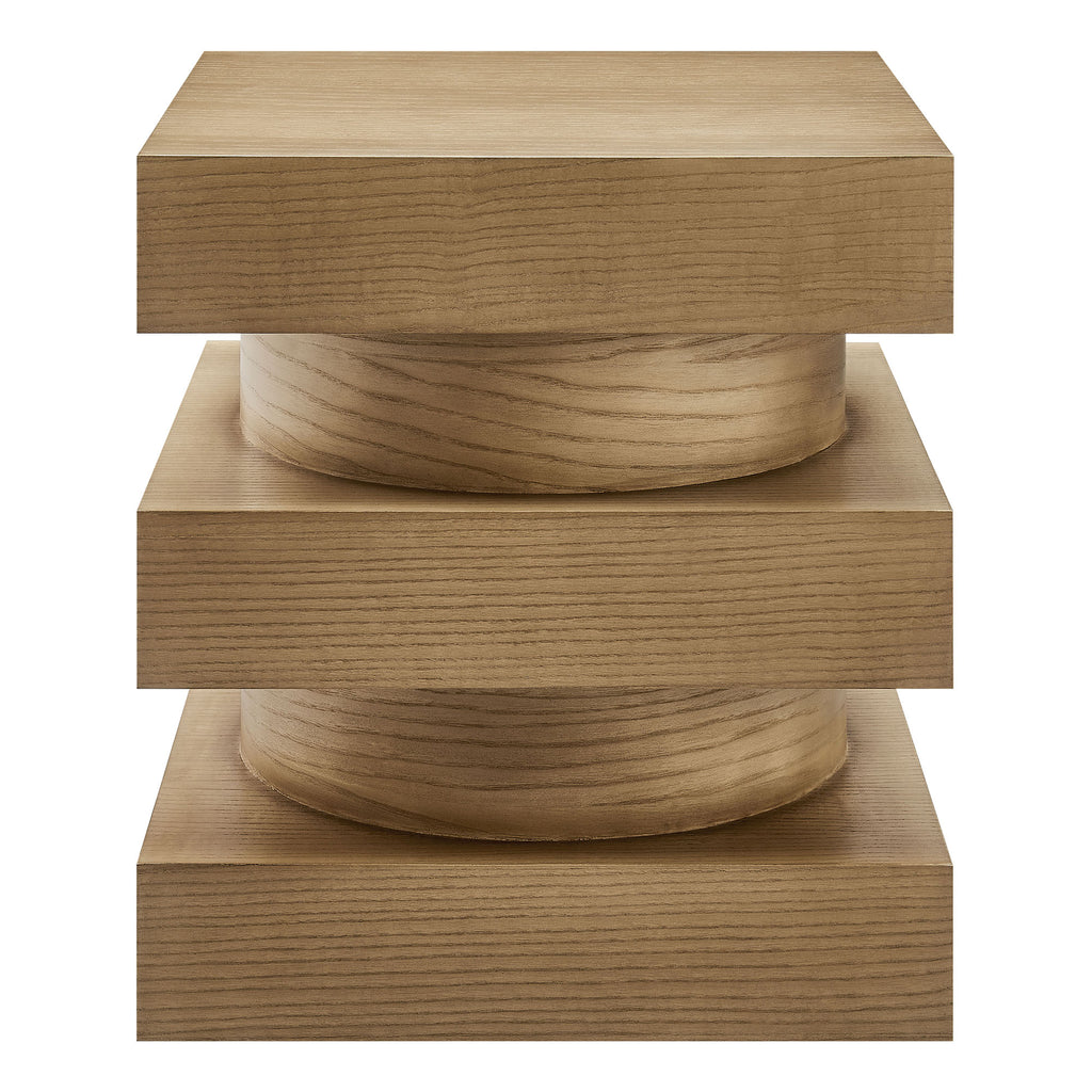 Perpetuate Totem End Table - Caramel Ash