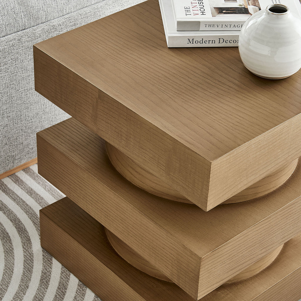 Perpetuate Totem End Table - Caramel Ash
