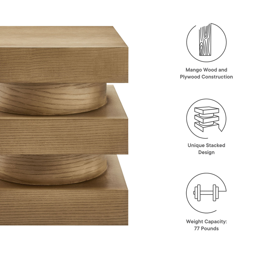 Perpetuate Totem End Table - Caramel Ash