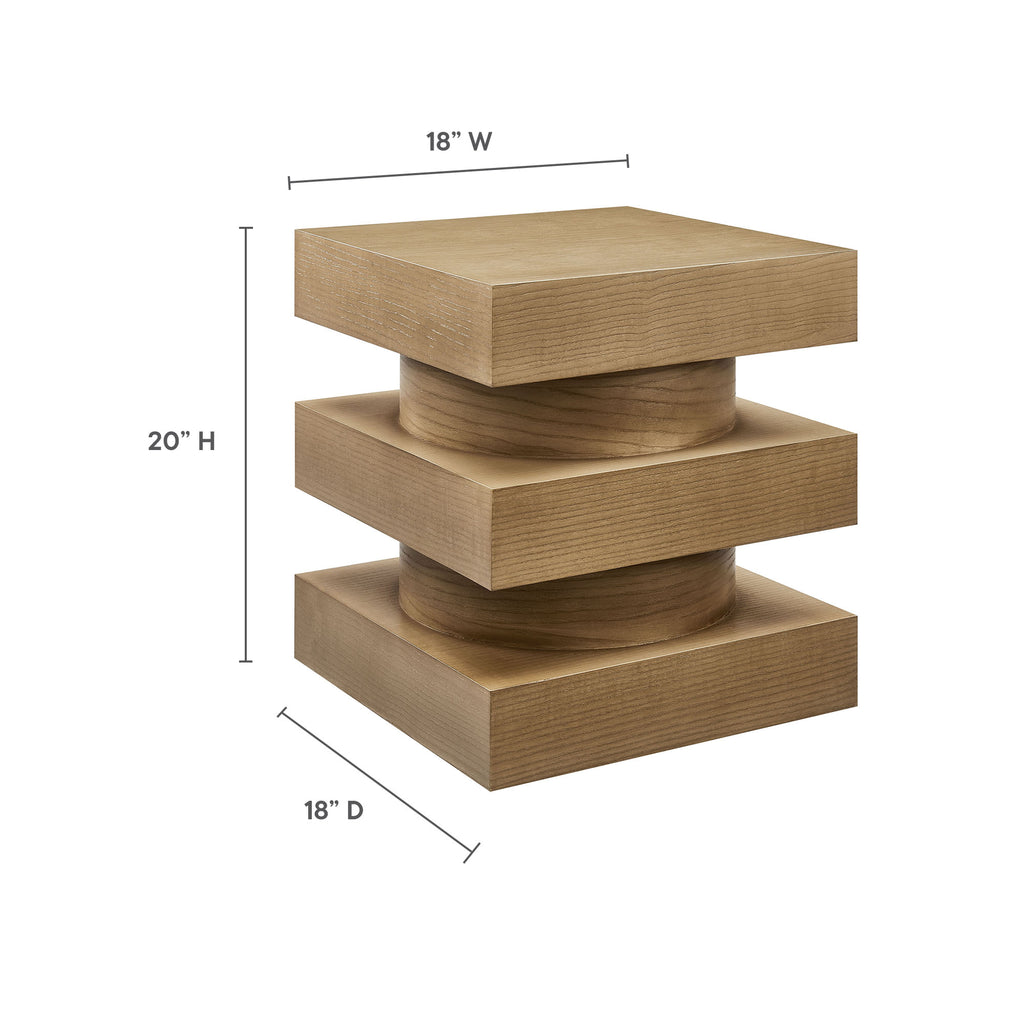 Perpetuate Totem End Table - Caramel Ash