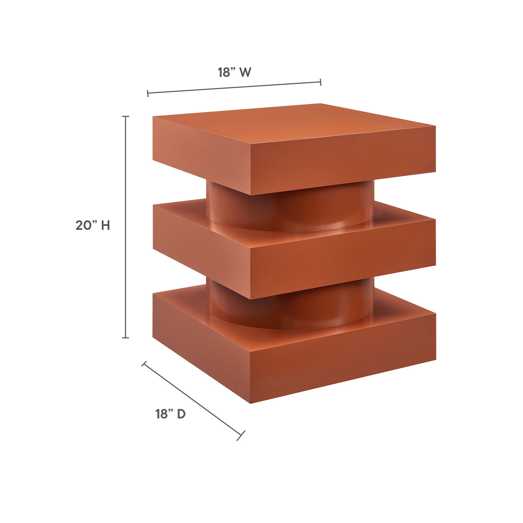Perpetuate Totem End Table - Cayenne