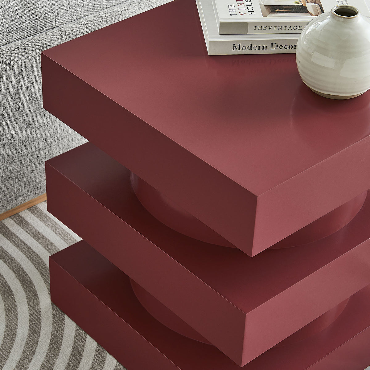 Perpetuate Totem End Table - Spiced Apple