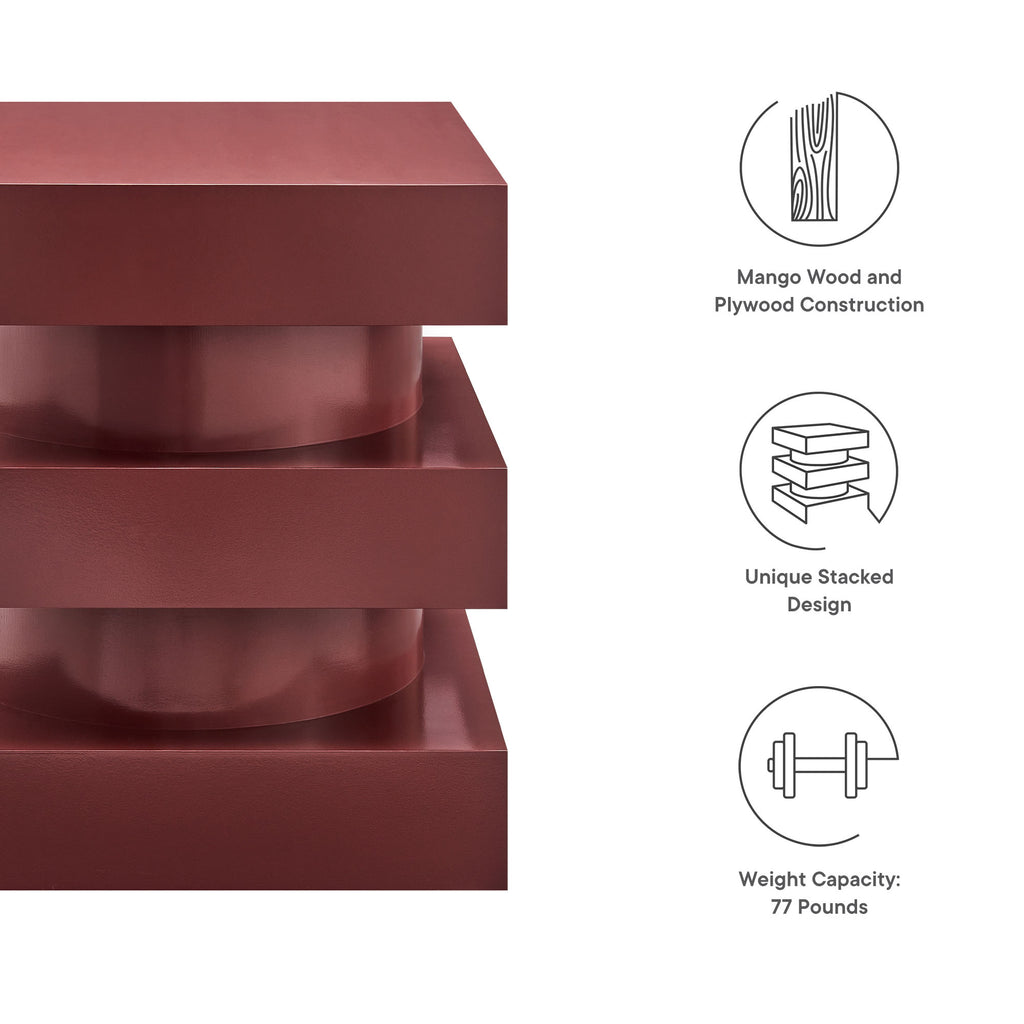 Perpetuate Totem End Table - Spiced Apple