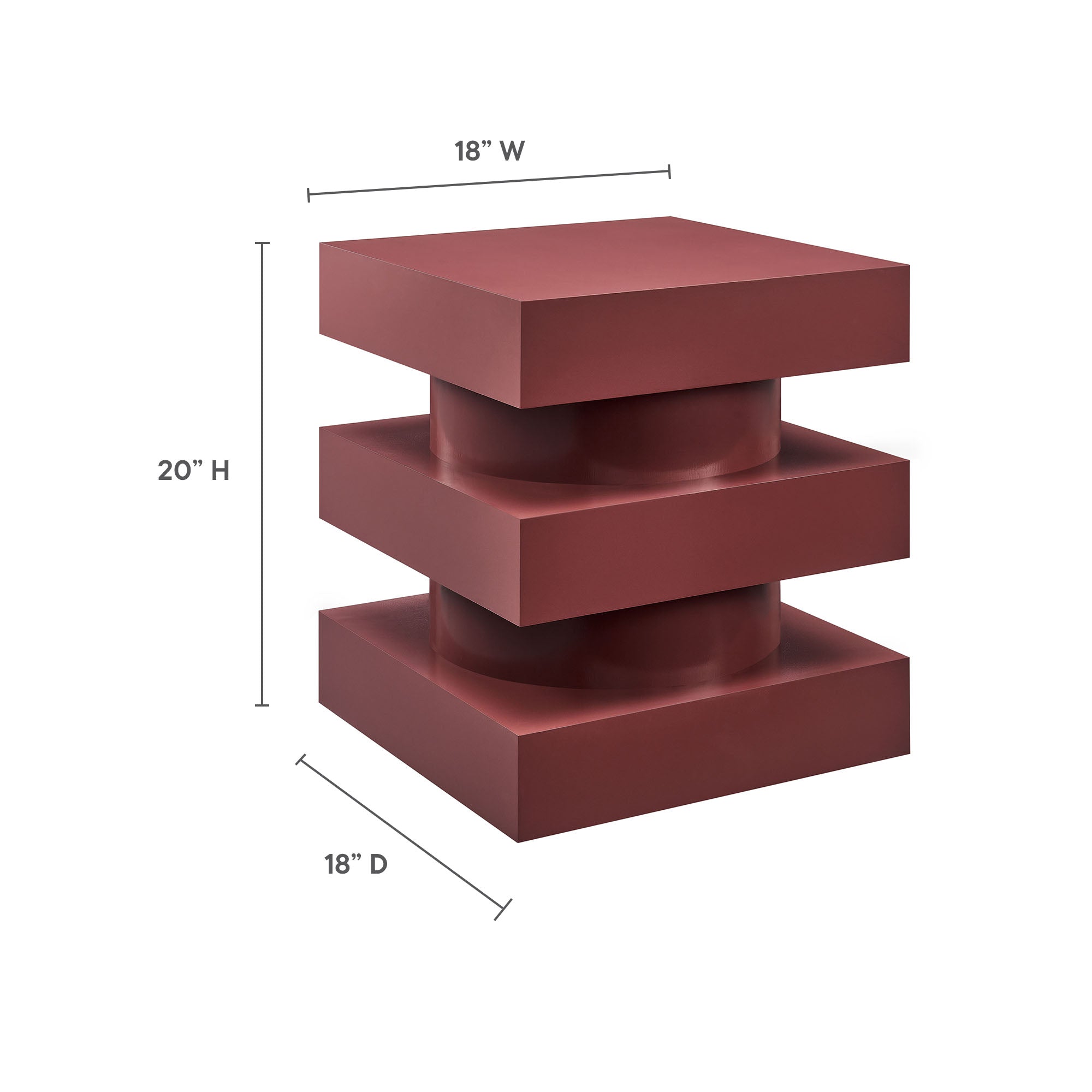 Perpetuate Totem End Table - Spiced Apple