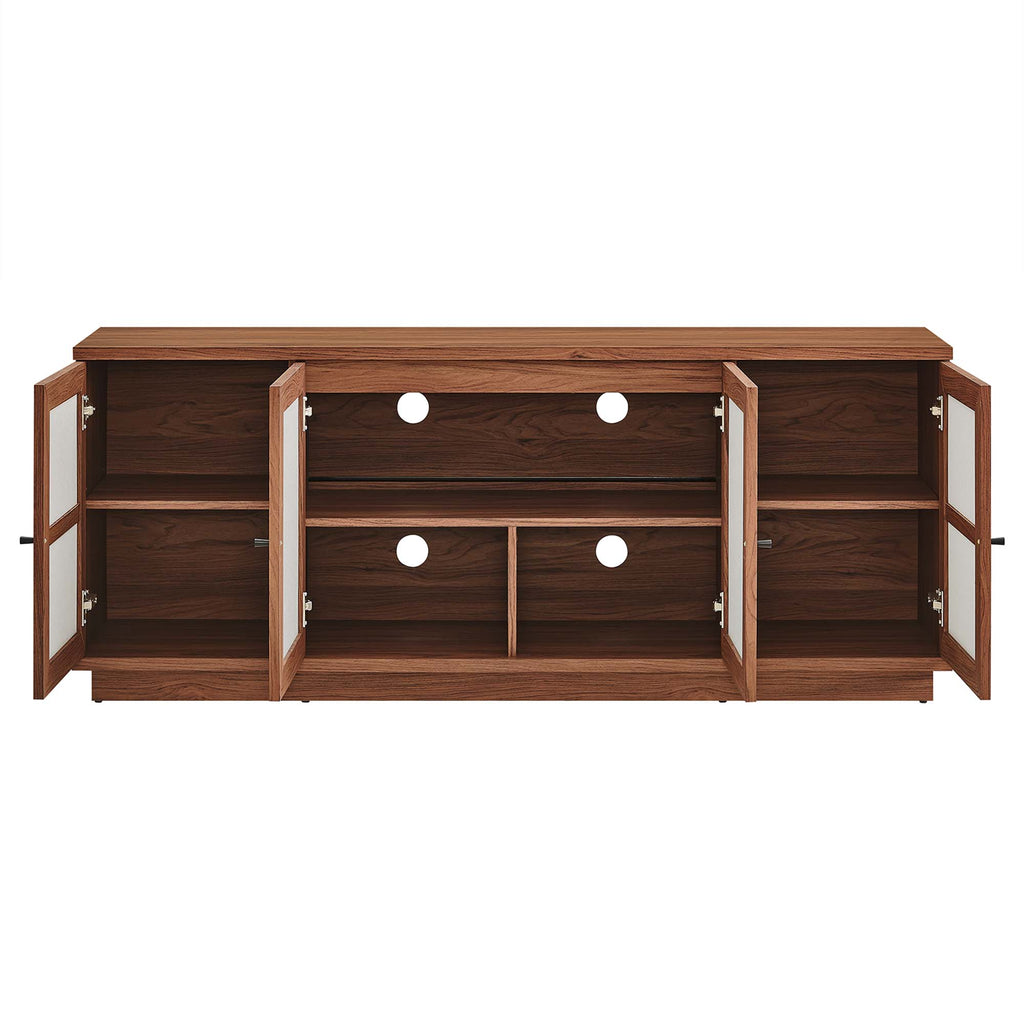 Capri 63" Wood Grain TV Console - Walnut
