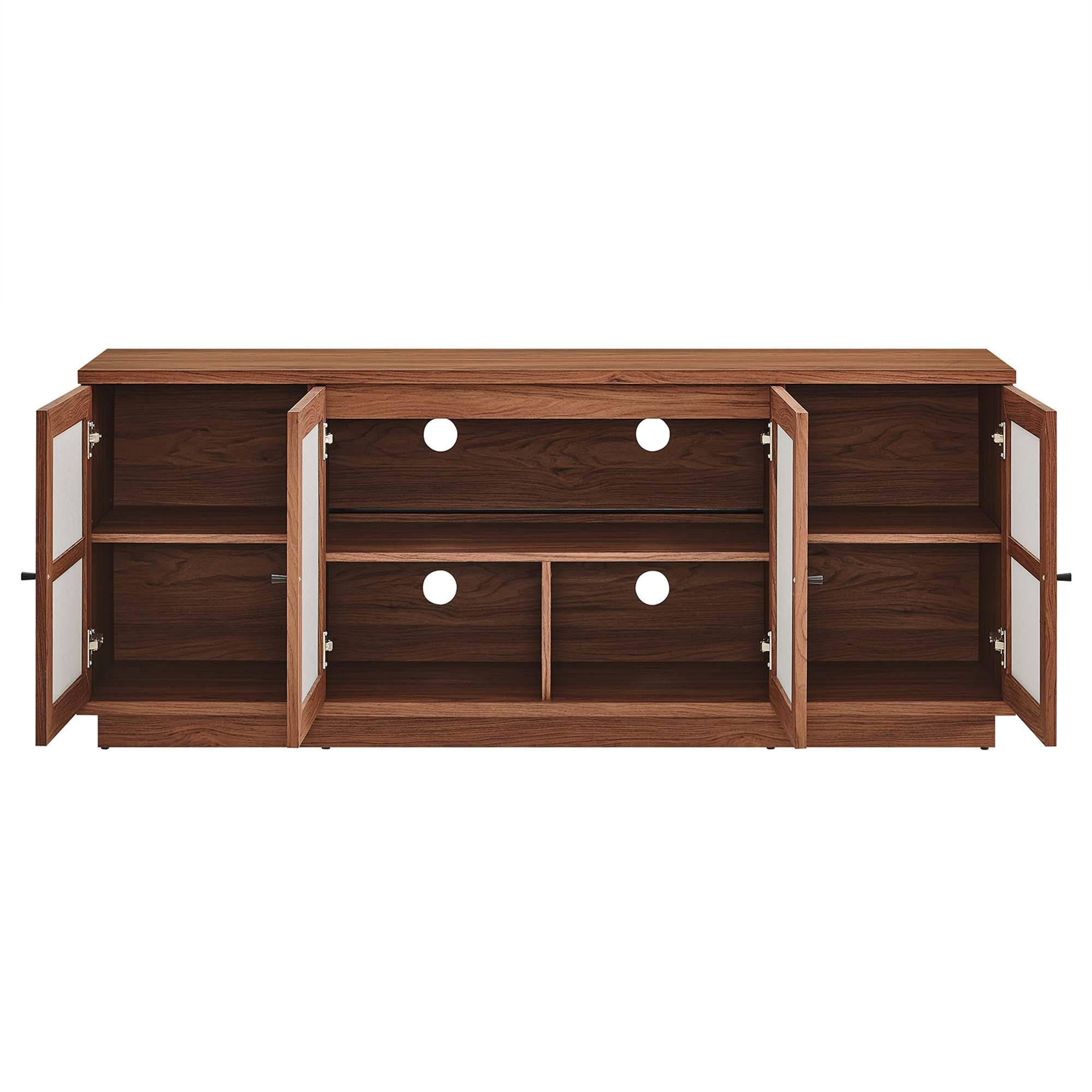 Capri 63" Wood Grain TV Console - Walnut